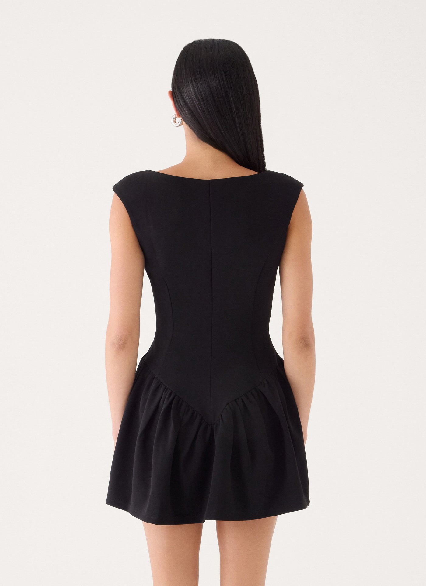Dark Bloom Mini Dress - Black view 3