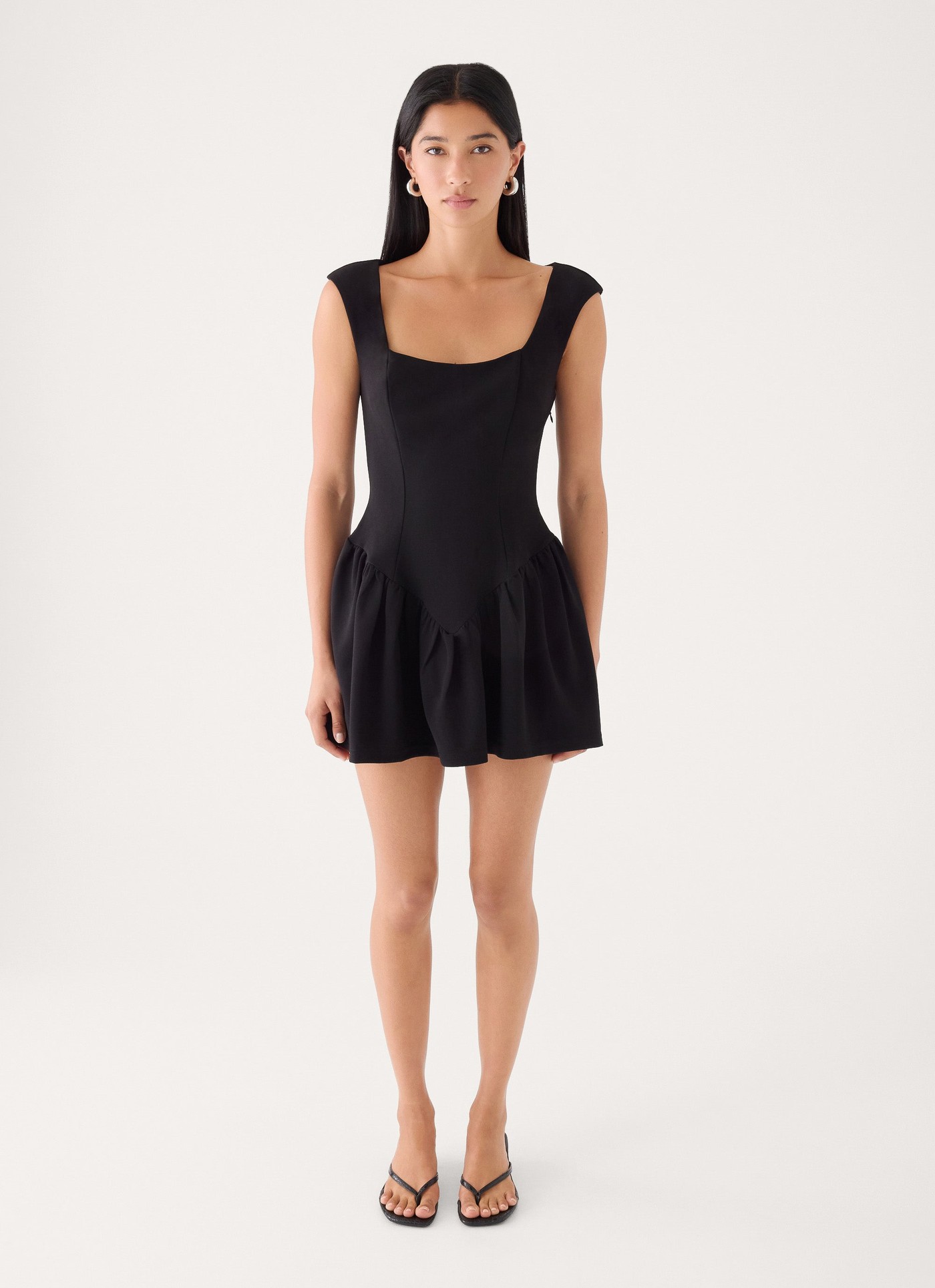 Dark Bloom Mini Dress - Black view 4