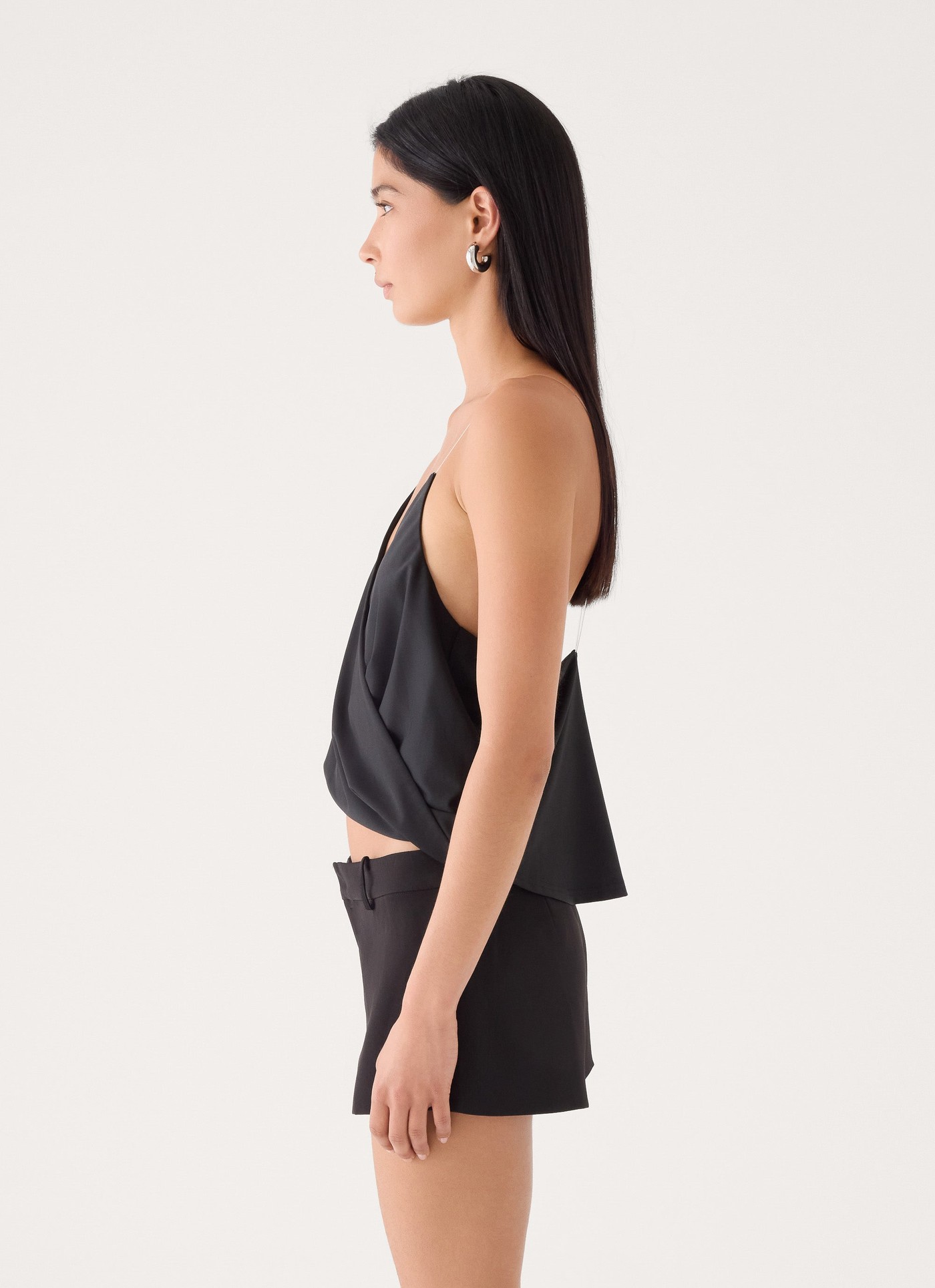 Harlow Invisible Strap Top - Black view 3