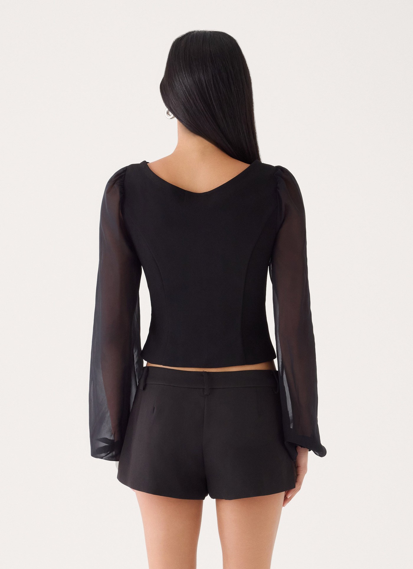 Phantom Long Sleeve Top - Black view 3