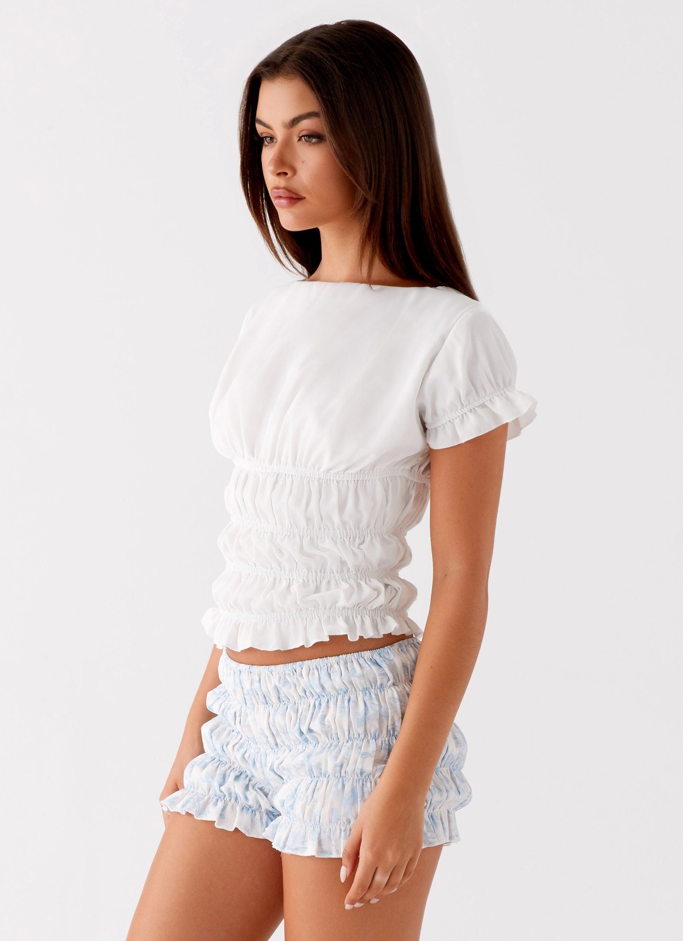 Natalia Ruched Top - Ivory view 3