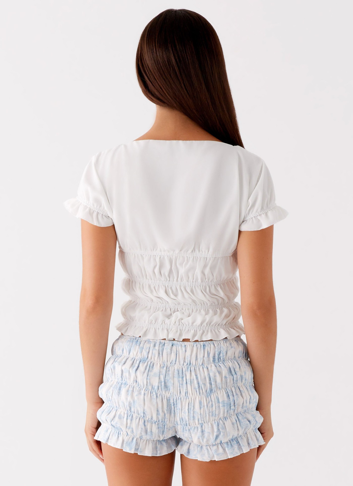 Natalia Ruched Top - Ivory view 4