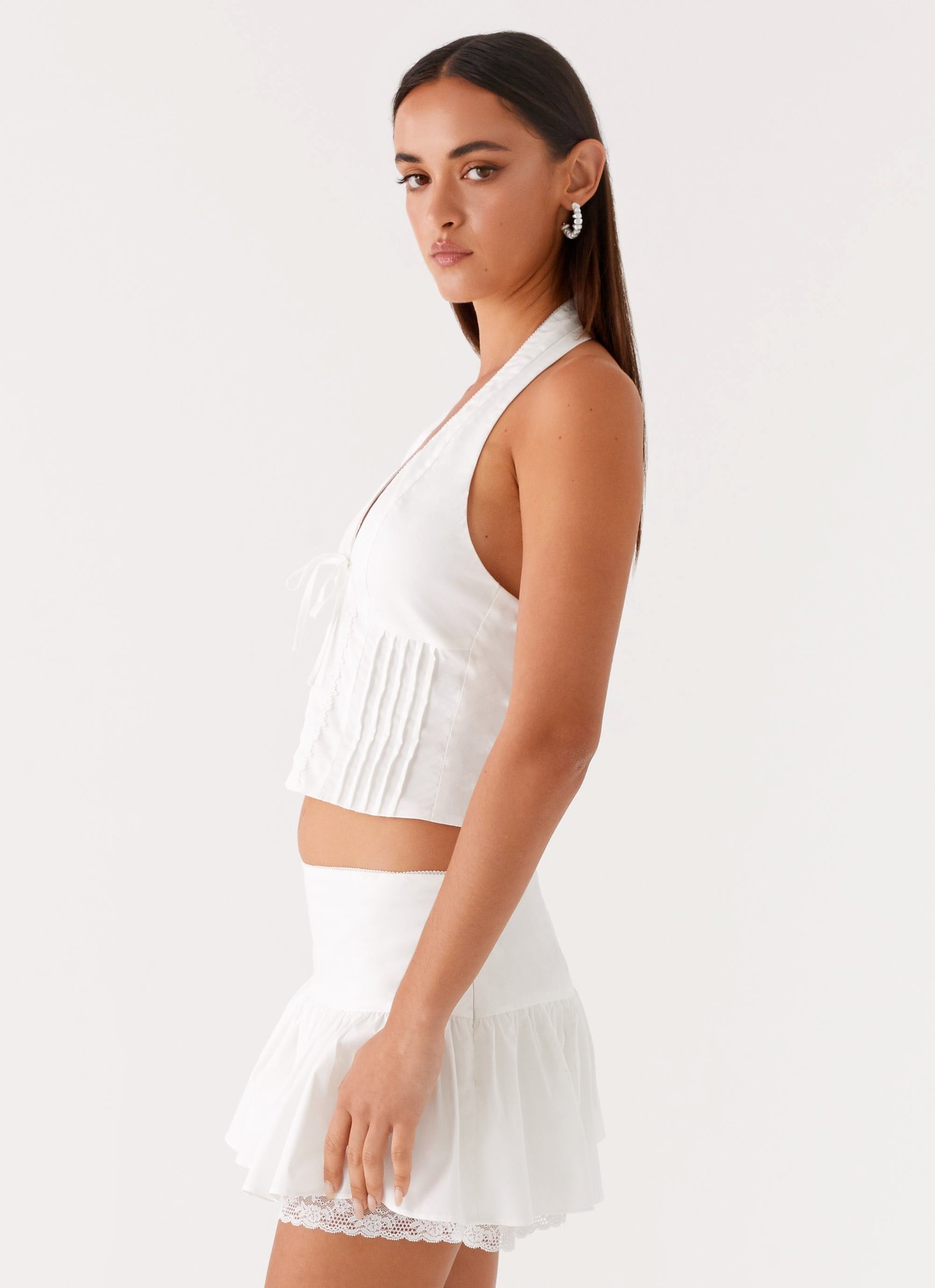 Mavis Halter Top - White view 3