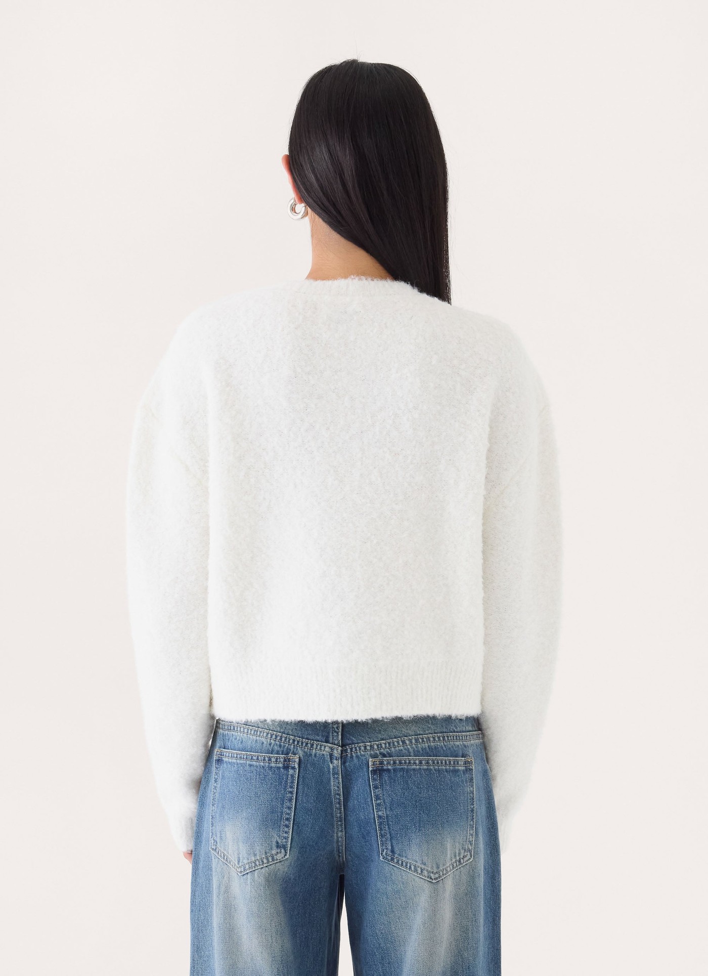 Nolina Knit Sweater - White view 3