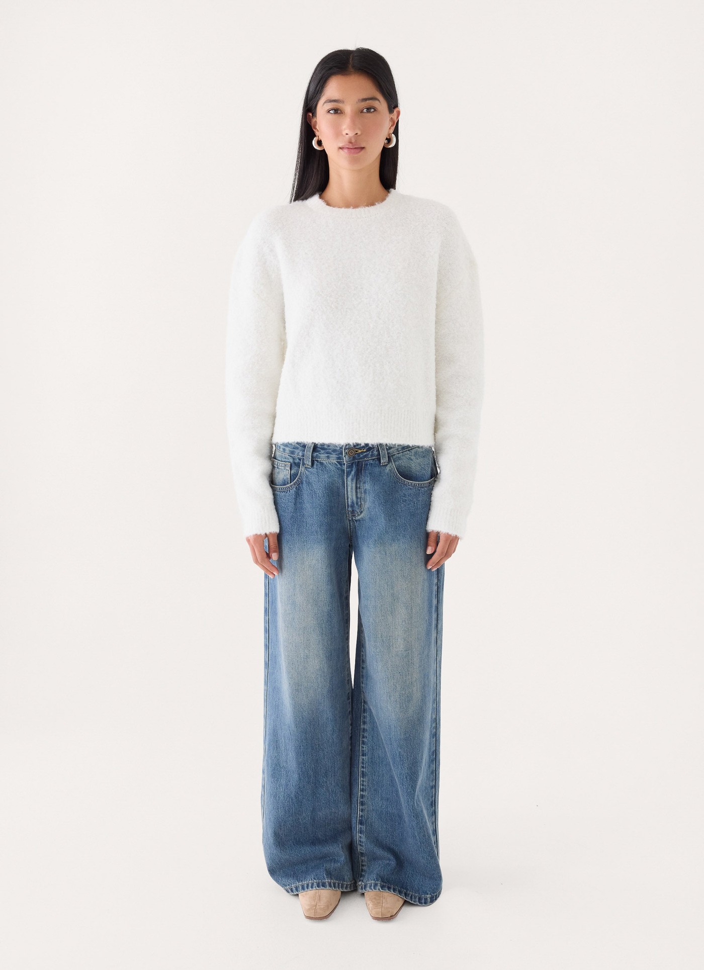 Nolina Knit Sweater - White view 4