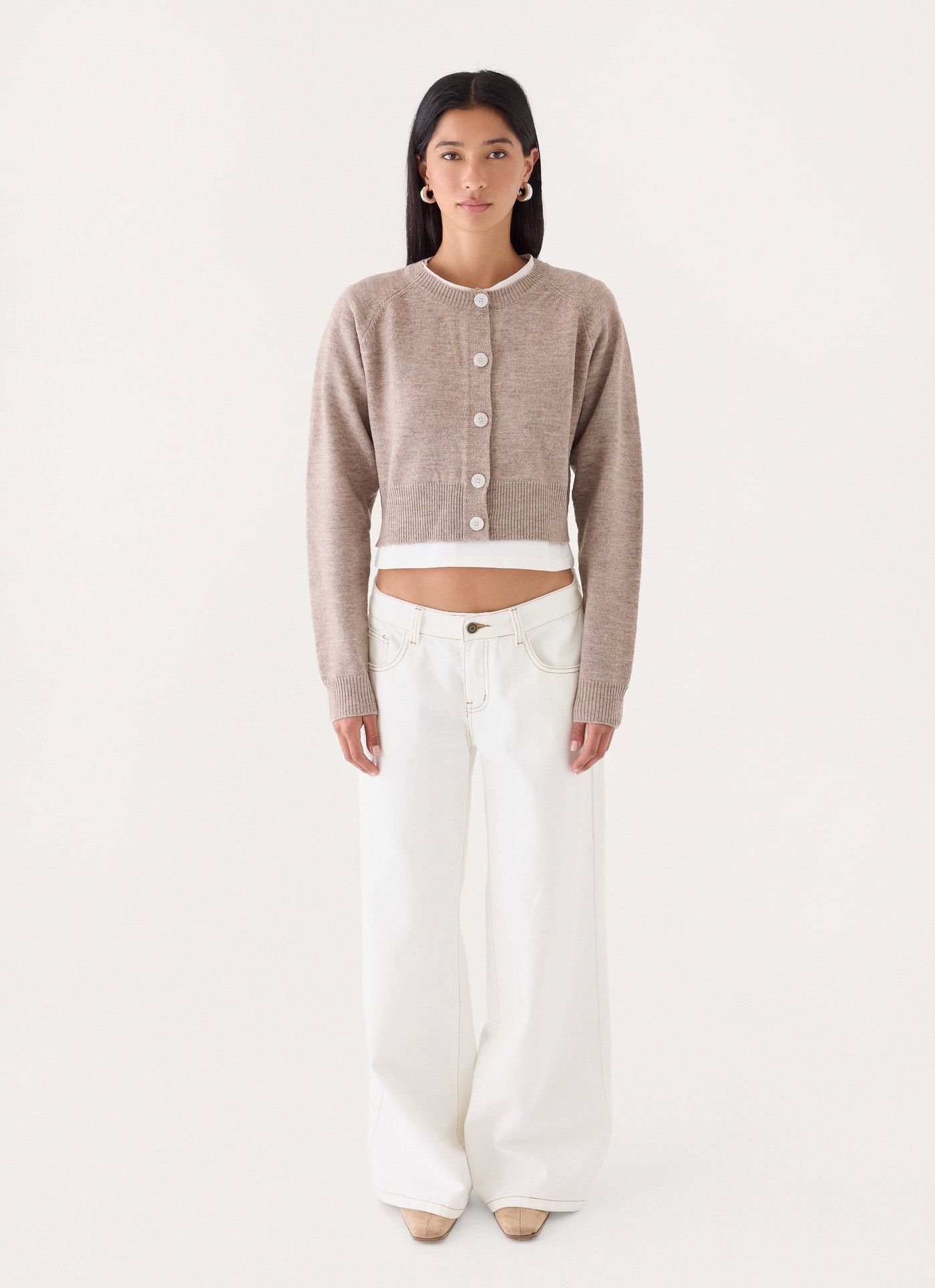 Keanne Knit Cardigan - Beige view 4