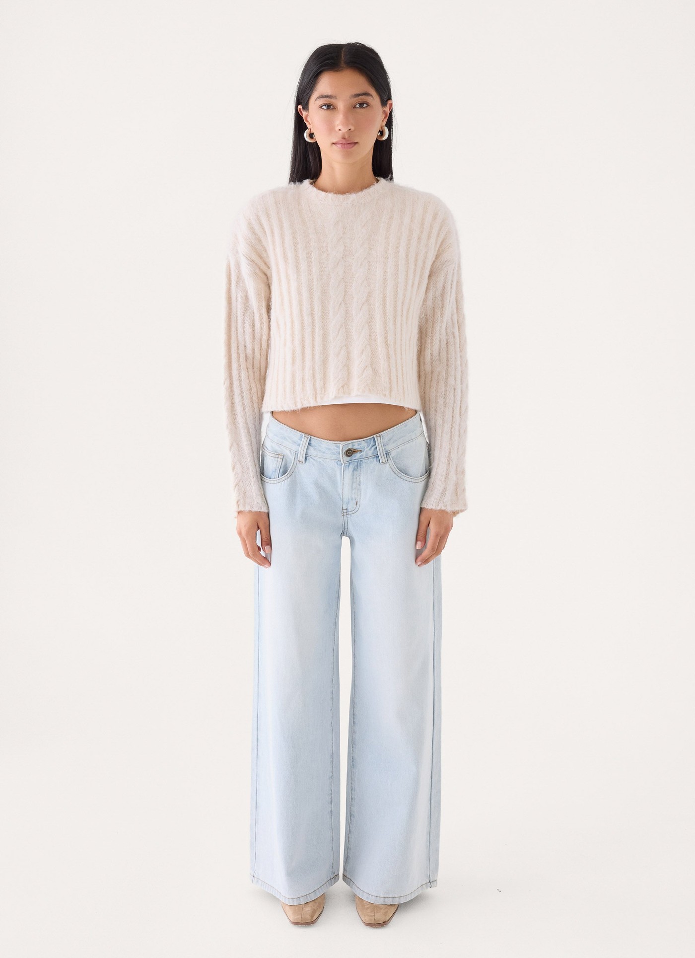 Aleyah Knit Jumper - Cream view 4