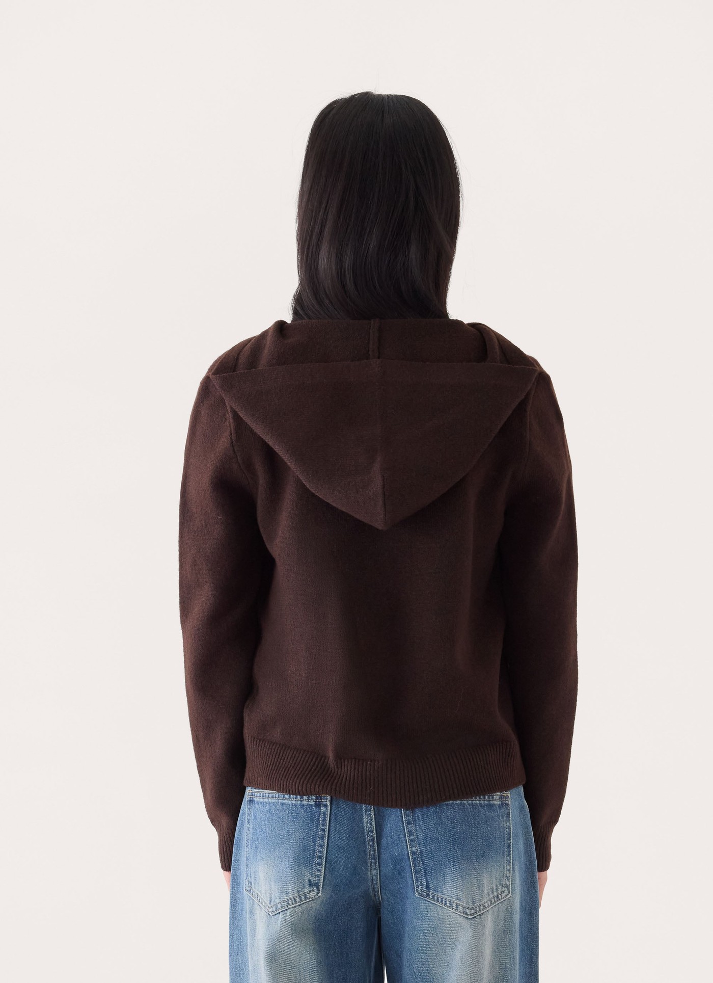 Karina Knit Zip Jumper - Brown view 3