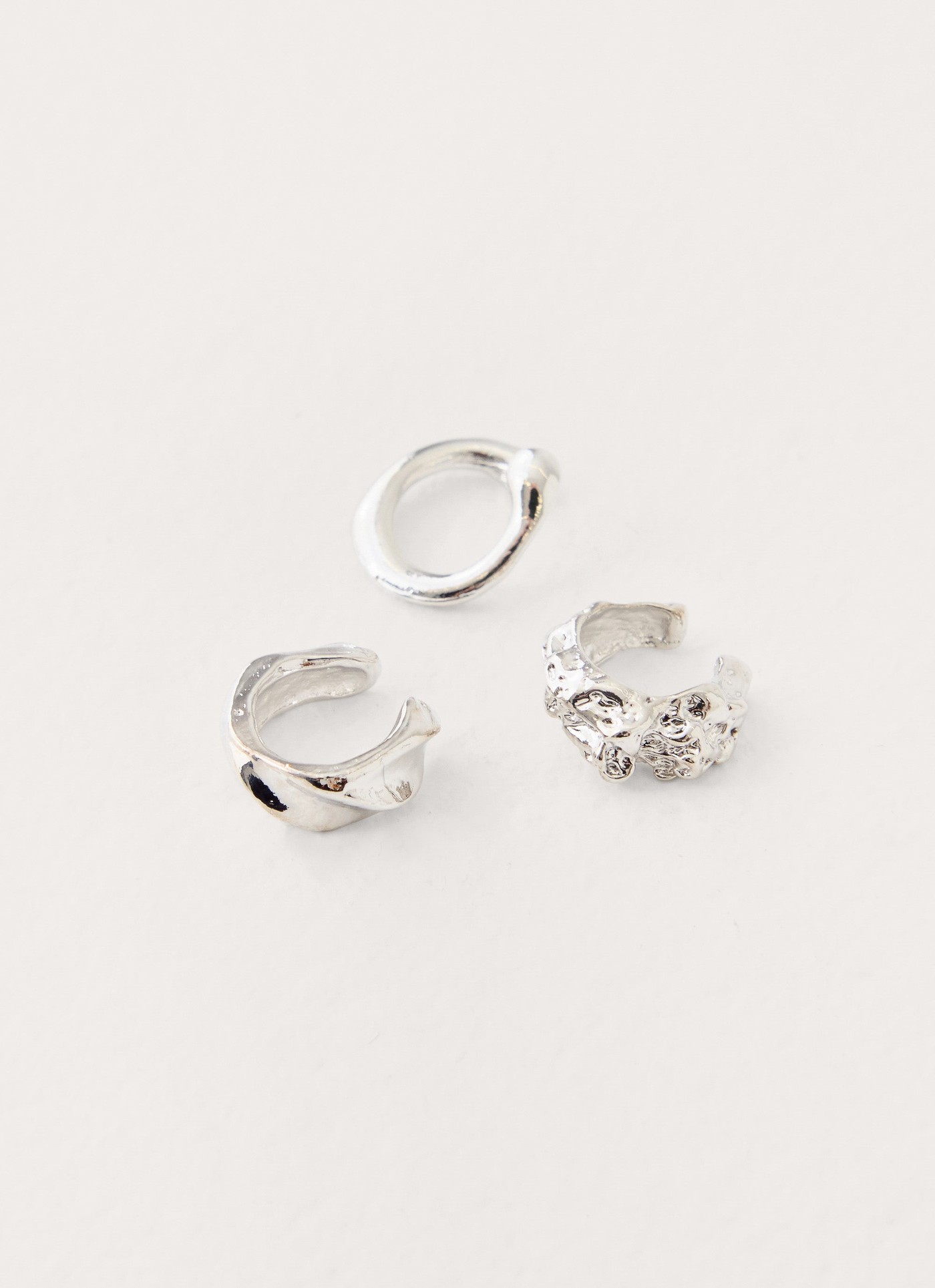 Allura Cuff Earring Set - Silver view 3