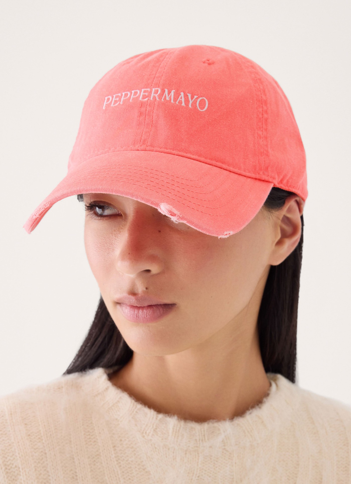 Courtside Baseball Cap - Coral view 3