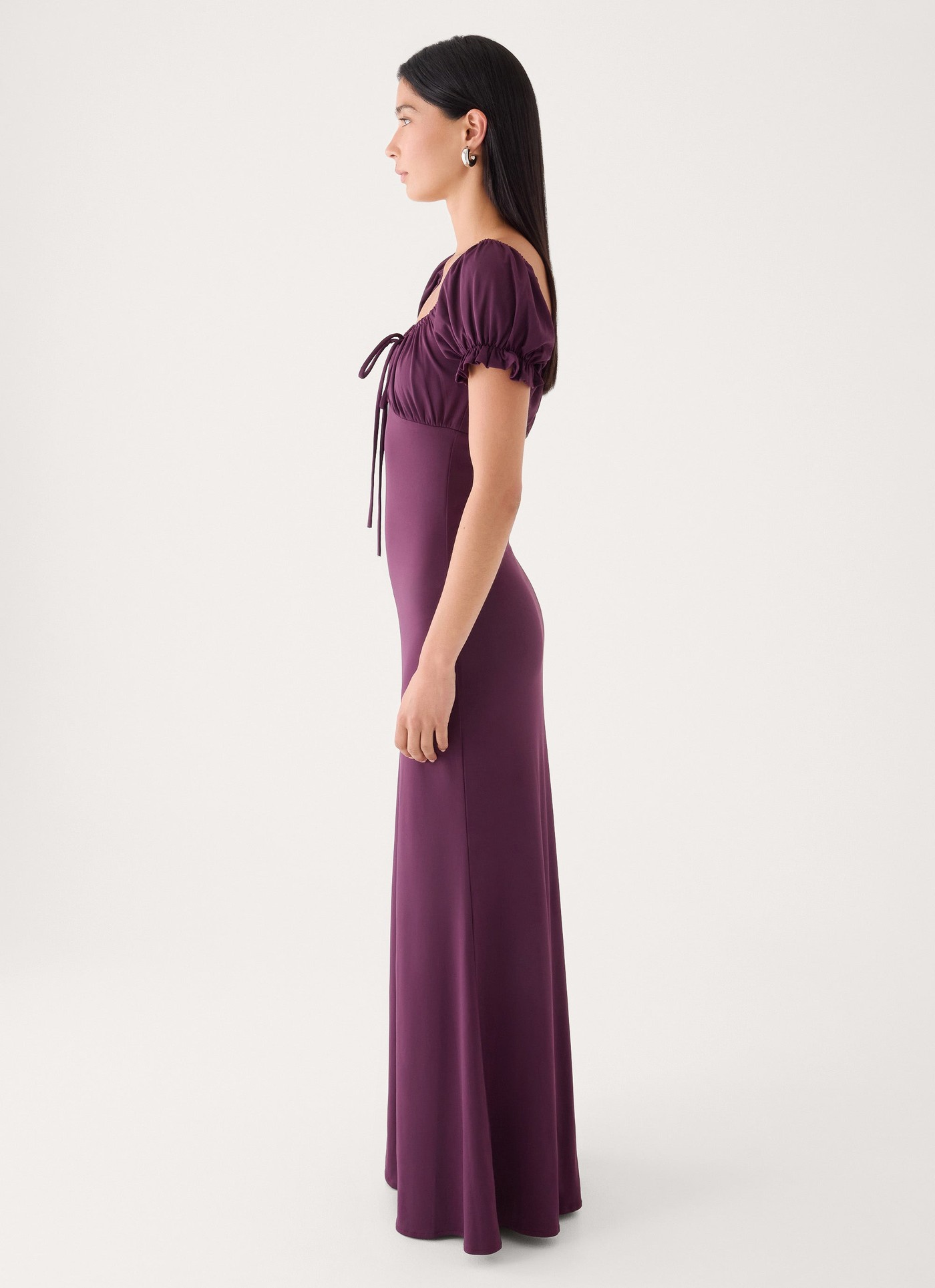 Dahli Jersey Maxi Dress - Eggplant view 3