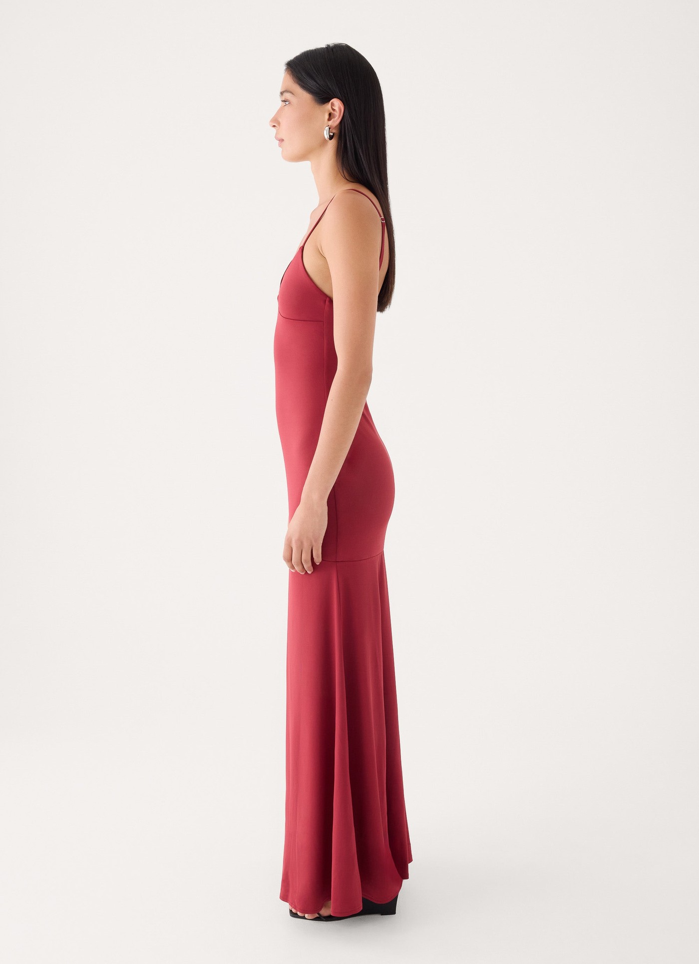 Spellbound Jersey Maxi Dress - Fire Red view 3