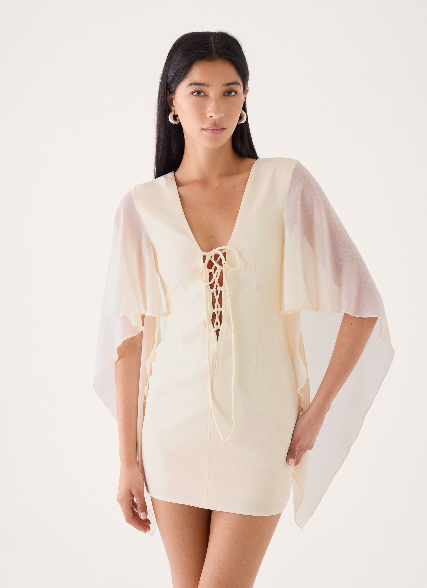 Delphina Mini Dress - Cream